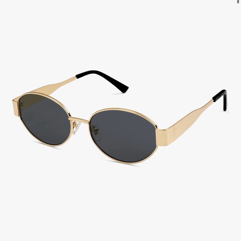 Gold Oval Sunglasses